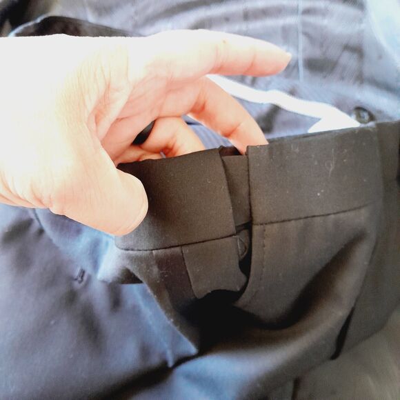 Wedding Tux FELLINI 2 Pc Two Buttons Jacket/Pants Wool Black Sz:44R/… - Picture 11 of 14